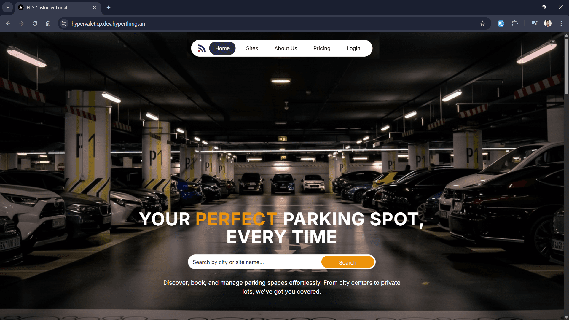Smart Parking Customer Portal